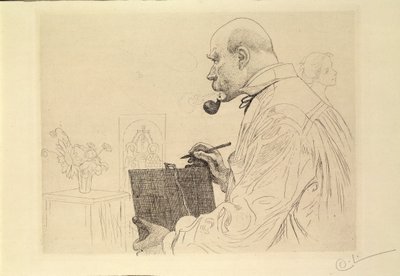 Self-portrait as an Etcher by Carl Larsson