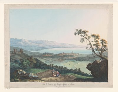View of Geneva from Saconex in Savoy by Carl Ludwig Hackert