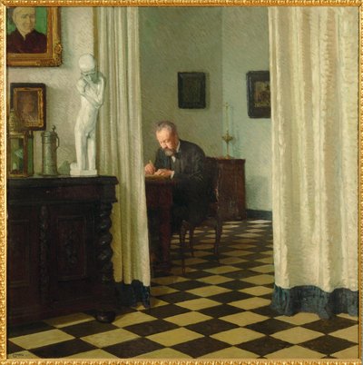 Self-Portrait in His Studio by Carl Moll