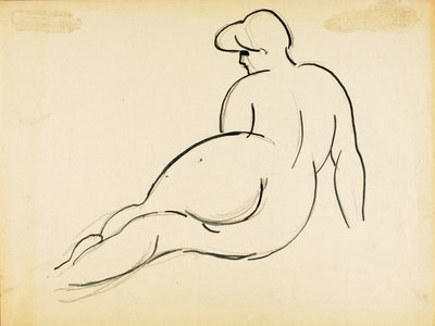 Reclining Nude, Back View by Carl Newman