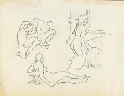 Three Figure Studies by Carl Newman