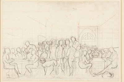 First Draft for the Group Portrait of German Artists in Rome as Nude Figures by Carl Philipp Fohr