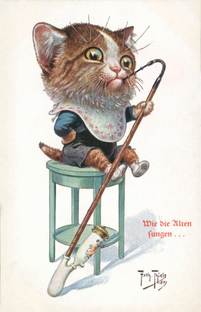 Humorous cat postcard by Carl Robert Arthur Thiele
