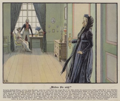 Crown Prince Frederick of Prussia and His Young Wife Princess Louise Meet Informally Against the Wishes of the Countess of Voss by Carl Röchling