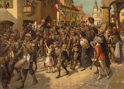 The Mobilization in 1914. Image to Schools History Teaching by Carl Rohling