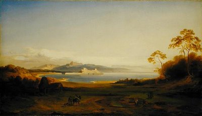 Bay and Harbour in Corfu by Carl Rottmann