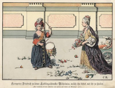 Crown Prince Frederick of Prussia with His Sister, Wilhelmina by Carl Röchling