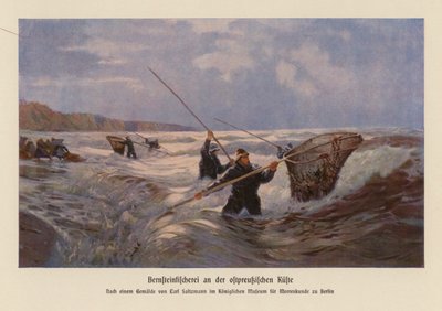 Collecting Amber in the Baltic Sea, East Prussia by Carl Saltzmann