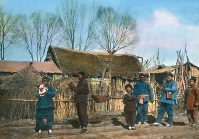 Chinese in a village, image date: circa 1920, Carl Simon Archive by Carl Simon