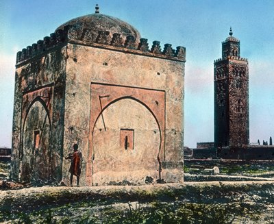 Holy Grave Near a Mosque, Morocco, circa 1910. Carl Simon Archive by Carl Simon