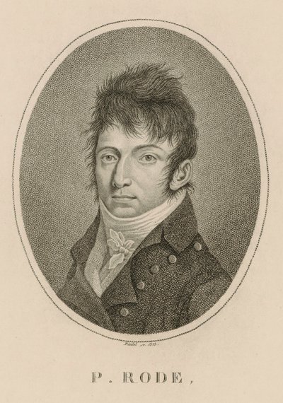 Portrait of the composer Pierre Jacques Joseph Rode, 1813 by Carl Traugott Riedel