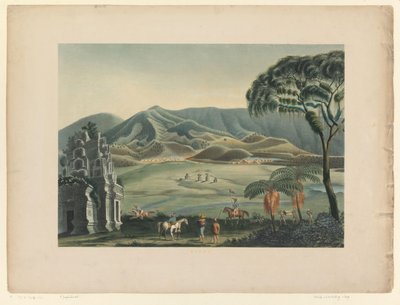 View of a Landscape on the Dieng Plateau by Carl Wilhelm Mieling (possibly)