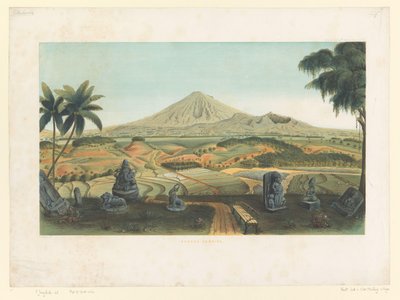 Mount Sumbing in Java (Gunong Sumbing) (Atlas to the Work Java) (Atlas of Plates Containing Eleven Picturesque Views, Belonging to the Work Java, Its Form, Its Plant Cover and Internal Structure) by Carl Wilhelm Mieling (possibly)