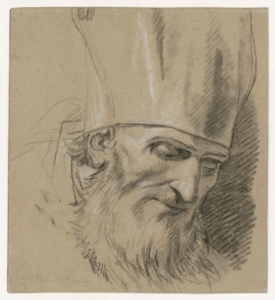 Head Study of a Bishop by Carle van Loo