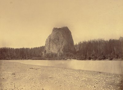 Castle Rock, Columbia River by Carleton Watkins