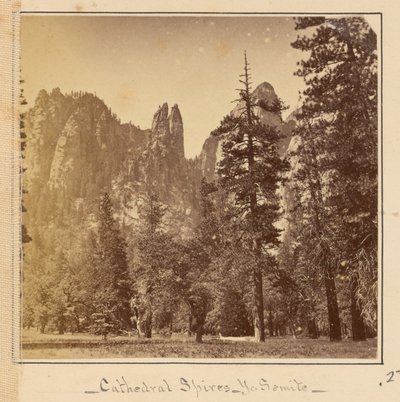 Cathedral Spires, 2200 Feet by Carleton Watkins