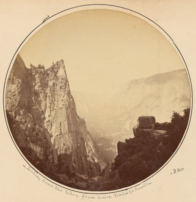 Looking Down the Valley from Union Point, Yosemite by Carleton Watkins