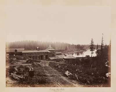 Oswego Iron Works, Willamette River by Carleton Watkins