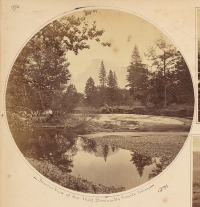 Tasayac, the Half Dome, 5,000 feet, Yosemite Valley, Mariposa County, California by Carleton Watkins