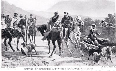Meeting of Garibaldi and Victor Emmanuel at Teano by Carlo Ademollo