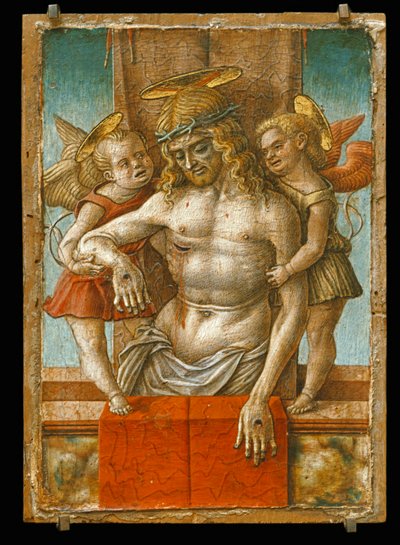 The Dead Christ Supported by Two Angels by Carlo Crivelli