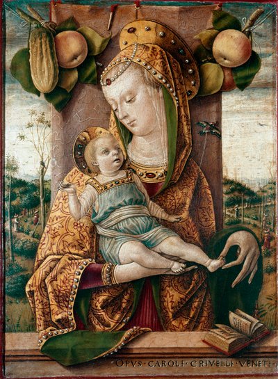 Virgin and Child with Apples and a Cucumber by Carlo Crivelli