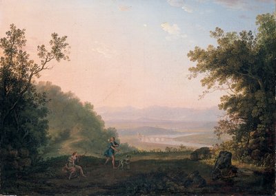 An Arcadian Landscape with Adonis Taking Leave of Venus by Carlo Labruzzi