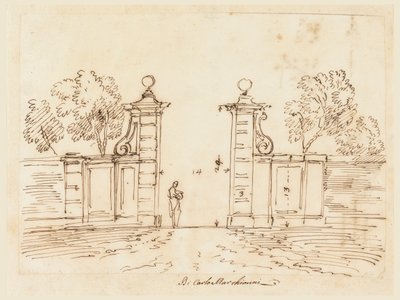 Design for a Gate of a Villa by Carlo Marchionni