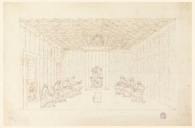Pope Benedict XIV in a Consistory with Cardinals by Carlo Marchionni