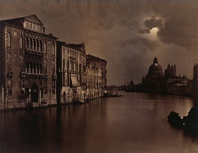 Night View of the Grand Canal, Venice, ca. 1875 by Carlo Naya