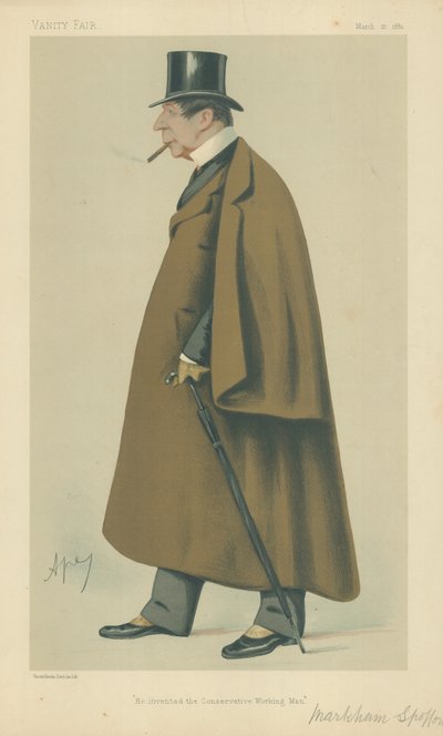 Mr Markham Spofforth, He invented the Conservative Working Man, 20 March 1880, Vanity Fair cartoon by Carlo Pellegrini