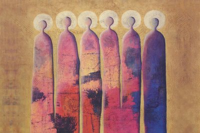 Golden Spiritual Figures by Carolina Gårdheim