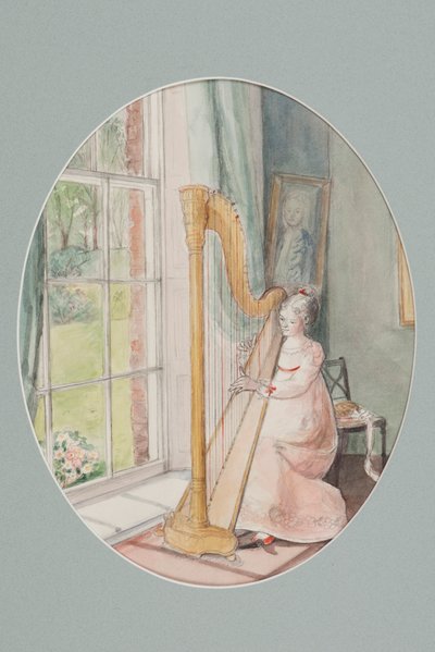 A Young Woman with a Harp, 2009 by Caroline Hervey Bathurst