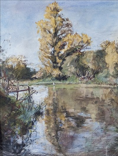 Early Autumn on the River Test, 2007 by Caroline Hervey Bathurst