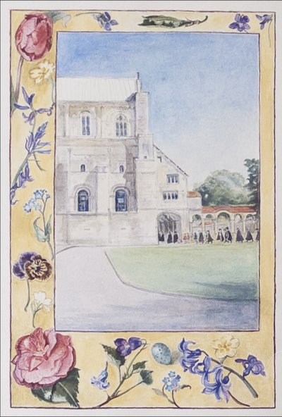 Winchester Cathedral, Choristers off to practice, 2007 by Caroline Hervey Bathurst