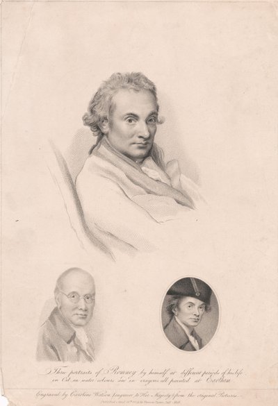 Three Self-Portraits of Romney at Different Periods of His Life by Caroline Watson