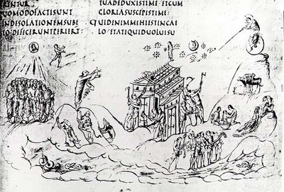 Various Scenes Illustrating One of the Psalms, from the Utrecht Psalter, Copy of Original from Reims Now in Utrecht University Library by Carolingian School