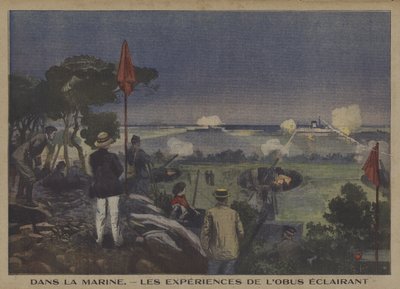 French Navy Training in Firing Illuminating Shells by Carrey