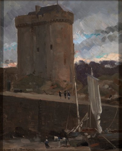 The Tower of Solidor at St. Severin, Normandy by Carroll Beckwith