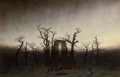 Abbey in the Oakwood by Caspar David Friedrich