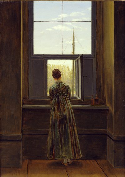 Woman at a Window by Caspar David Friedrich