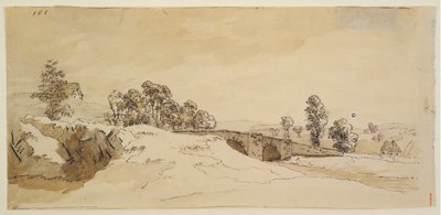 Landscape with bridge by Caspar David Friedrich