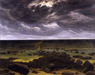 Seacoast by Moonlight by Caspar David Friedrich