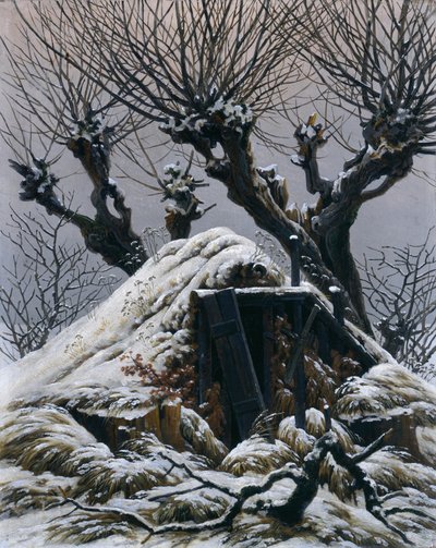 Snow-Covered Hut by Caspar David Friedrich