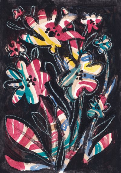 Colorful Striped Flowers by Catalina Somolinos