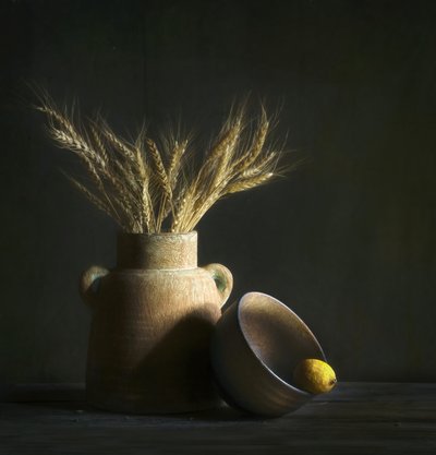 Rustic Wheat Still Life by Catherine Wang