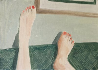 28.04.20 She was on the phone by Cathy Lomax