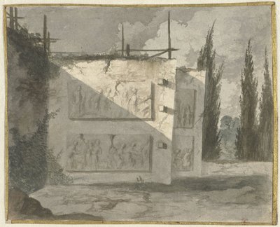 Landscape with Wall and Bas-Reliefs by Cavalier Cosse