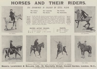 Advertisement, Horses and Their Riders by Cecil Charles Windsor Aldin