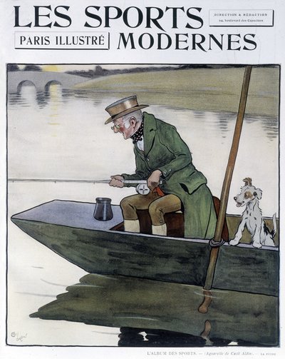 Angling - Drawing by C. Aldin in 